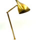 Golden brass table with Carrara marble base, Italy ca. 1980