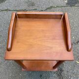 Solid wood shelf with carved legs