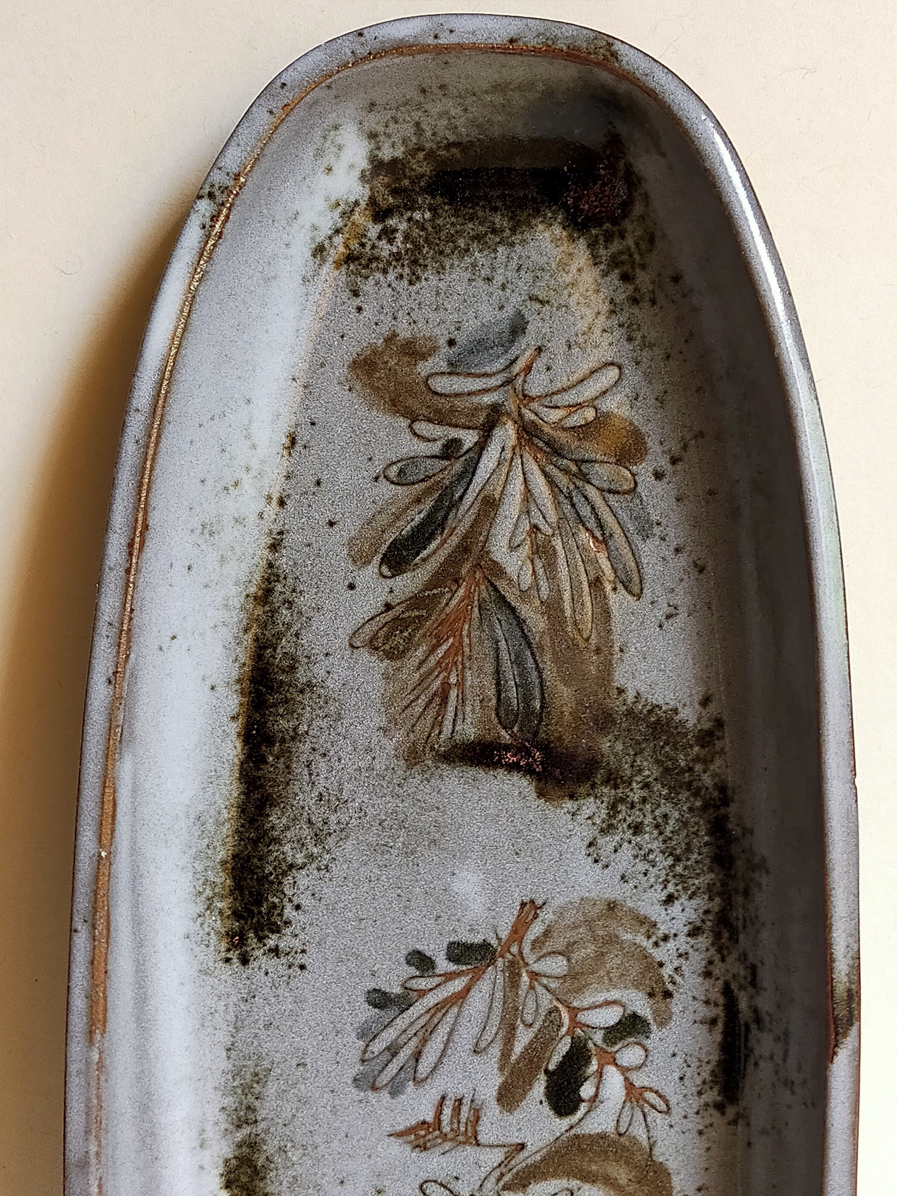 60s ceramic potter oval dish