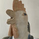 Vintage coq from the 60s in glazed stoneware