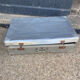 Old large vintage 50s aluminum suitcase