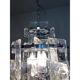 21st Century Transparent and Silver Chandelier in Murano Glass