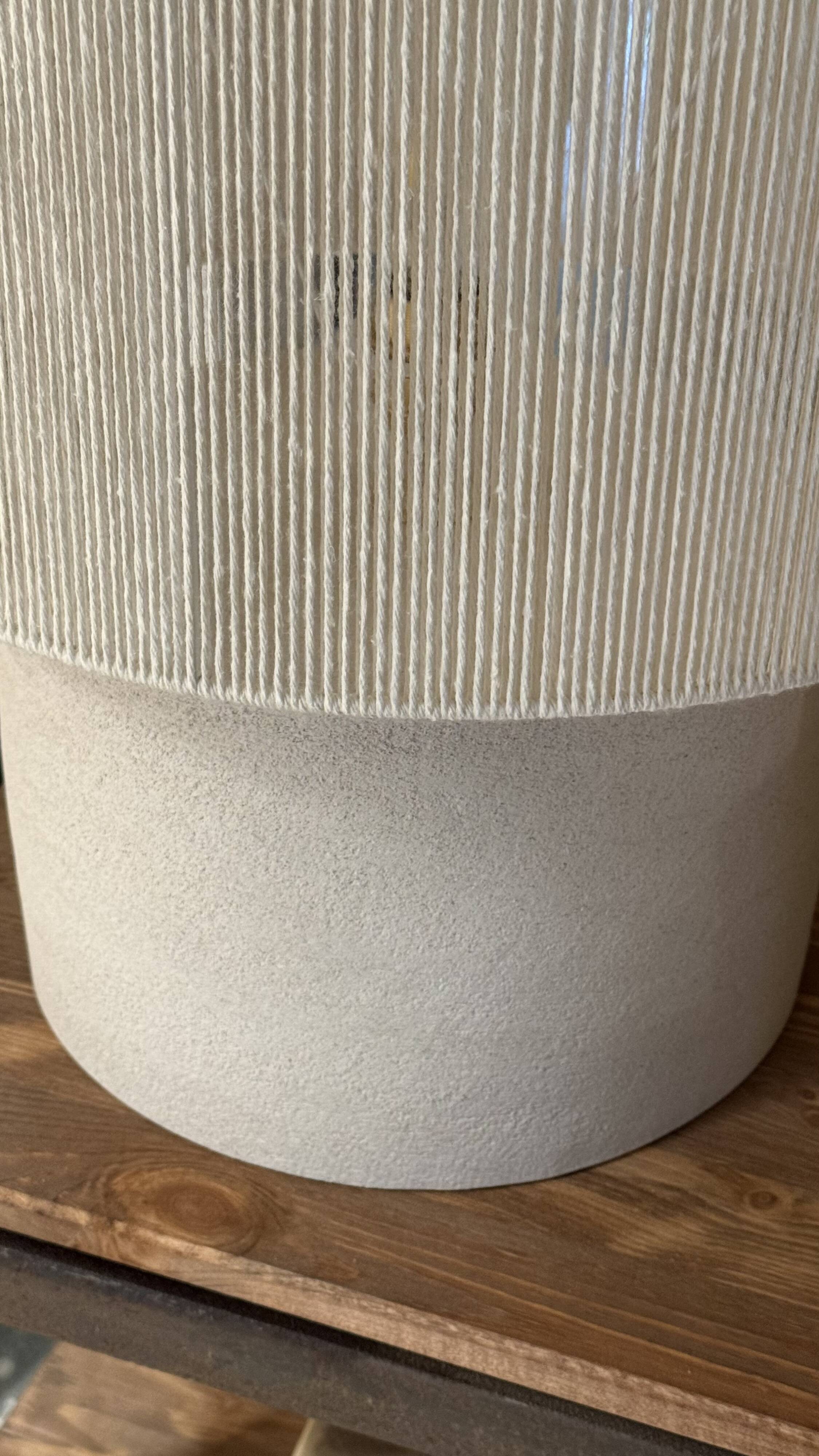 White Stone Table Lamp