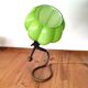 Lampe de table articulée moderniste en verre et laiton à boîtier vert