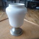 Old apothecary jar in pewter and porcelain