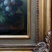 Tableau HST "Still Life with Fruits" Signed (?) 20th century + frame