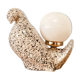 "Speckled dove" ceramic bird lamp, 1970