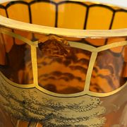 Vase en verre peint