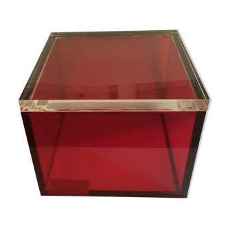 Boîte en plexiglas rouge Habitat - circa 2000