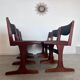Set of 6 old Scandinavian chairs from the 60s, vintage teak