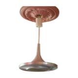 Space Age aluminum suspension, saucer suspension, vintage ceiling lamp, ceiling lamp