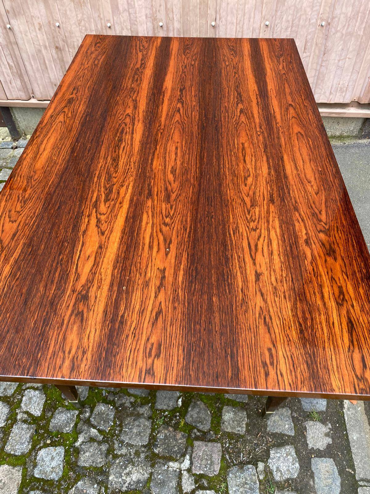 Table à manger scandinave extensible bois et palissandre laquée 150cm