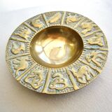 Zodiac brass trinket bowl