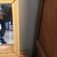 White wooden mirror