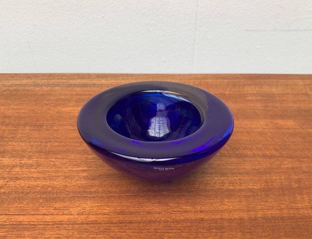 Vintage Swedish glass bowl by Kosta Boda