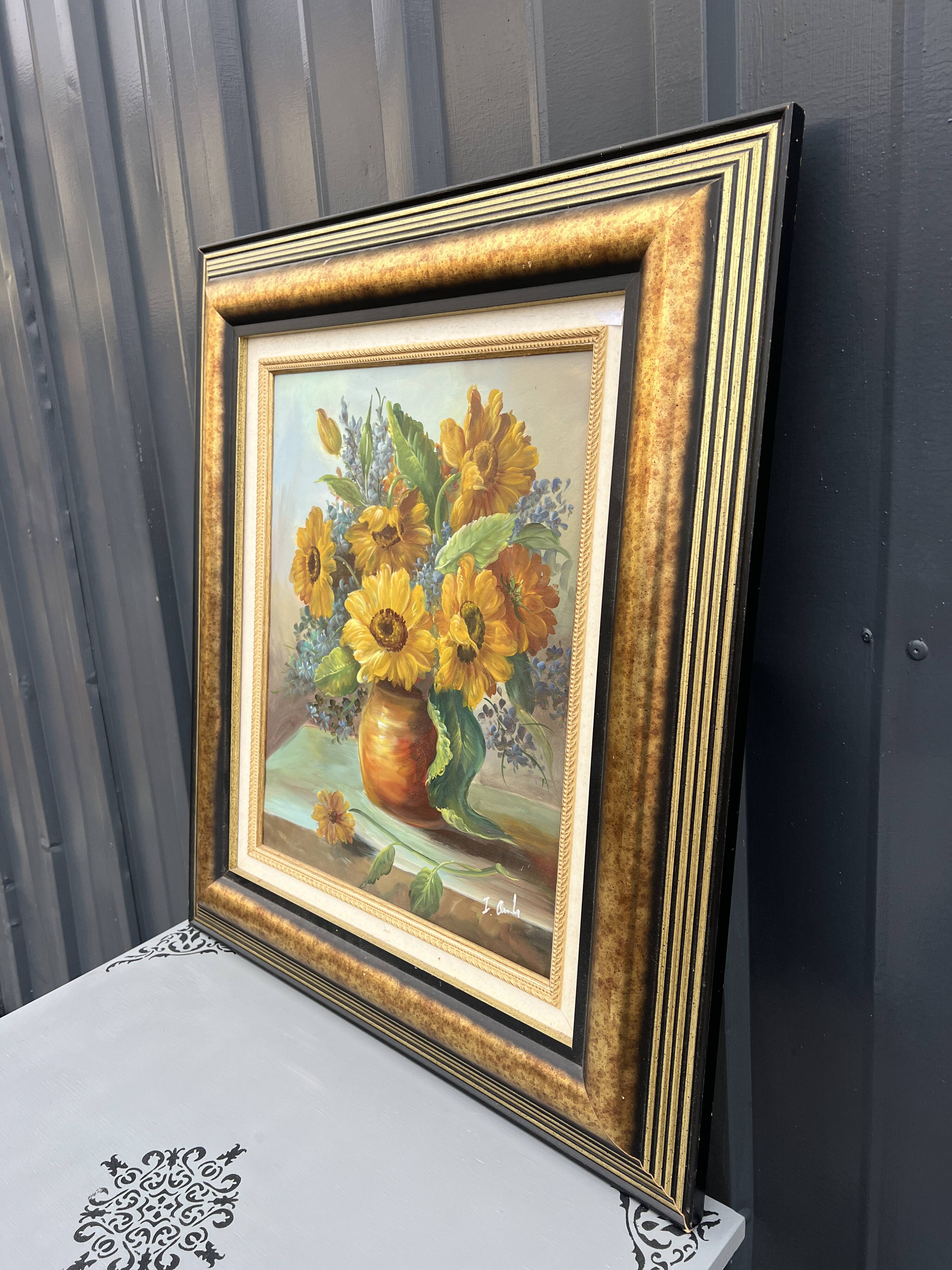 Painting Bouquets of Flowers on Entablature