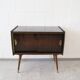 50s dresser, small sideboard wood brass