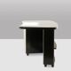 Art Deco kidney-shaped desk, in black lacquered wood. 1930s.