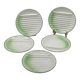Series of asparagus plates, Revol, porcelain, vintage, slip