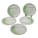 Series of asparagus plates, Revol, porcelain, vintage, slip