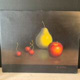 Huile sur toile nature morte signée