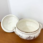 Soup tureen / Vegetable dish in earthenware - Sarreguemines - 1940s/50s