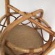 Desserte bar ronde en rotin osier vintage 1960