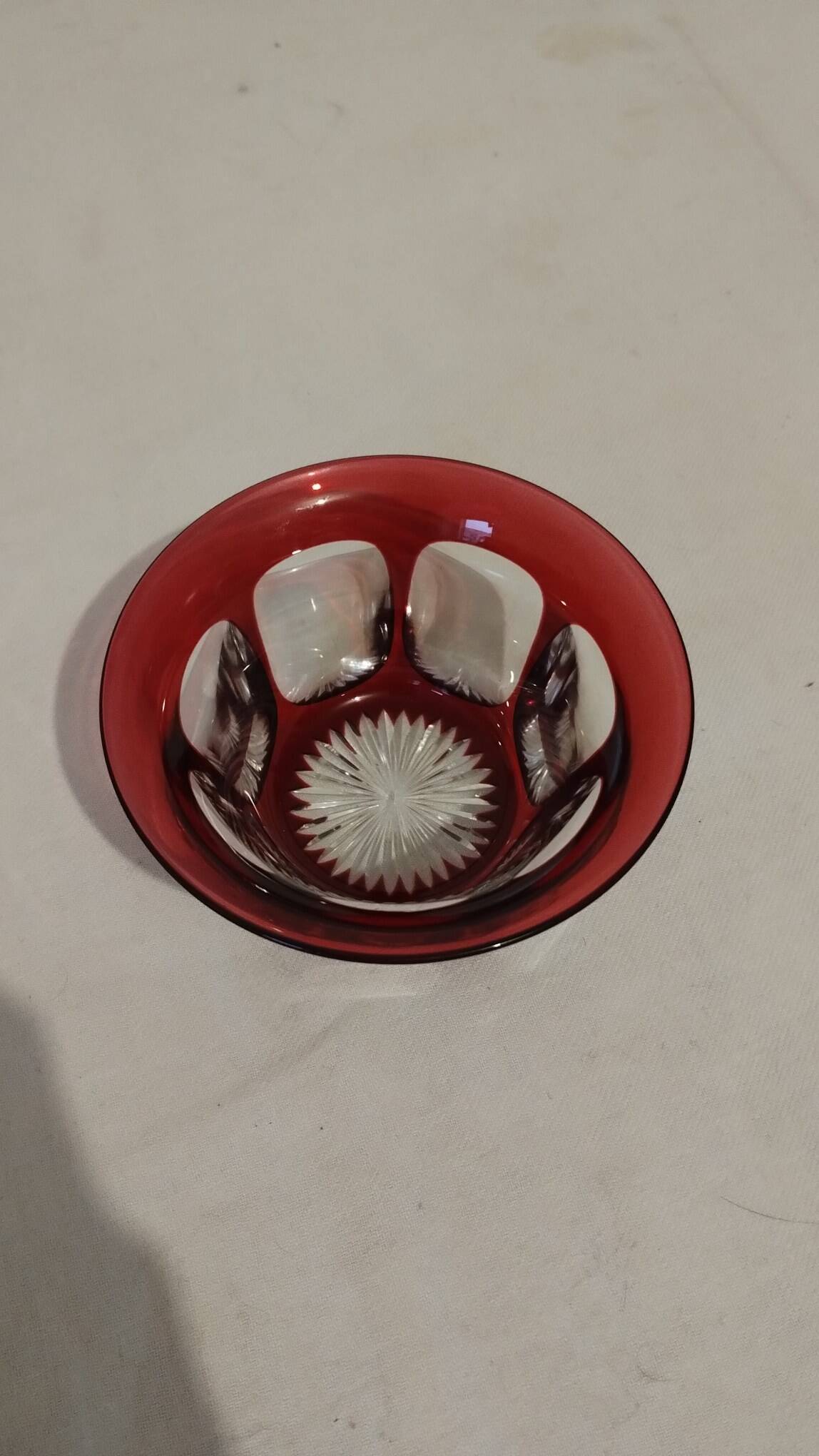 Small colored crystal cup