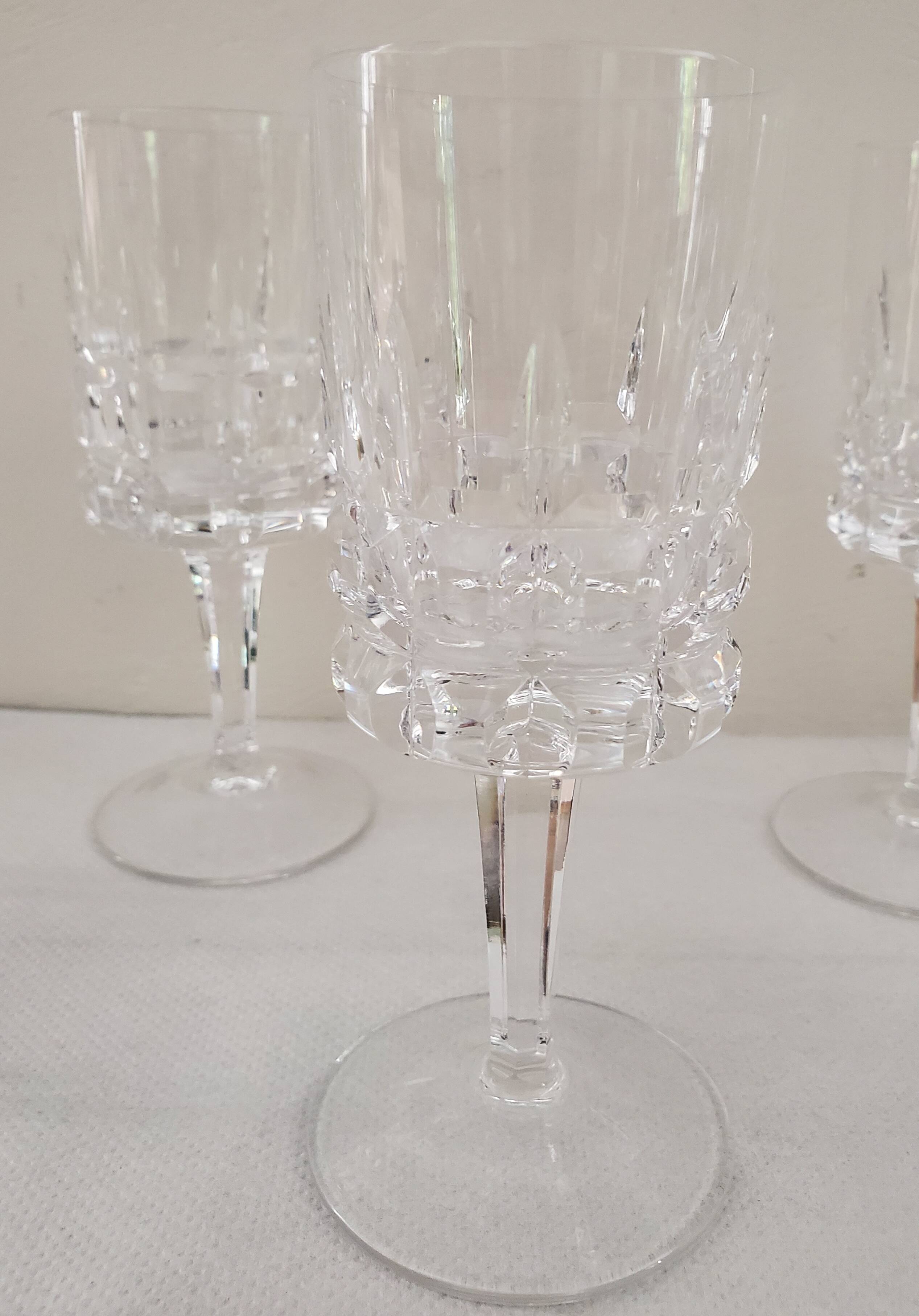7 crystal glasses 70's