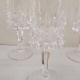 7 crystal glasses 70's