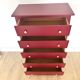 Chest of drawers with 5 drawers in black cherry.
