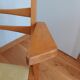 Bridge chair with armrests Scandinavian style yellow skaï