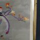 Antique embroidery under glass, Pair of Birds, Silk, China, Early 20th century