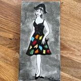 Vallauris decorative earthenware tile