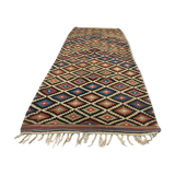 Old Turkish Kilim Runner 193x88 cm, shabby chic, vintage, wool kelim, Antique