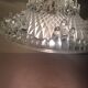 Hanging moulded glass with cable