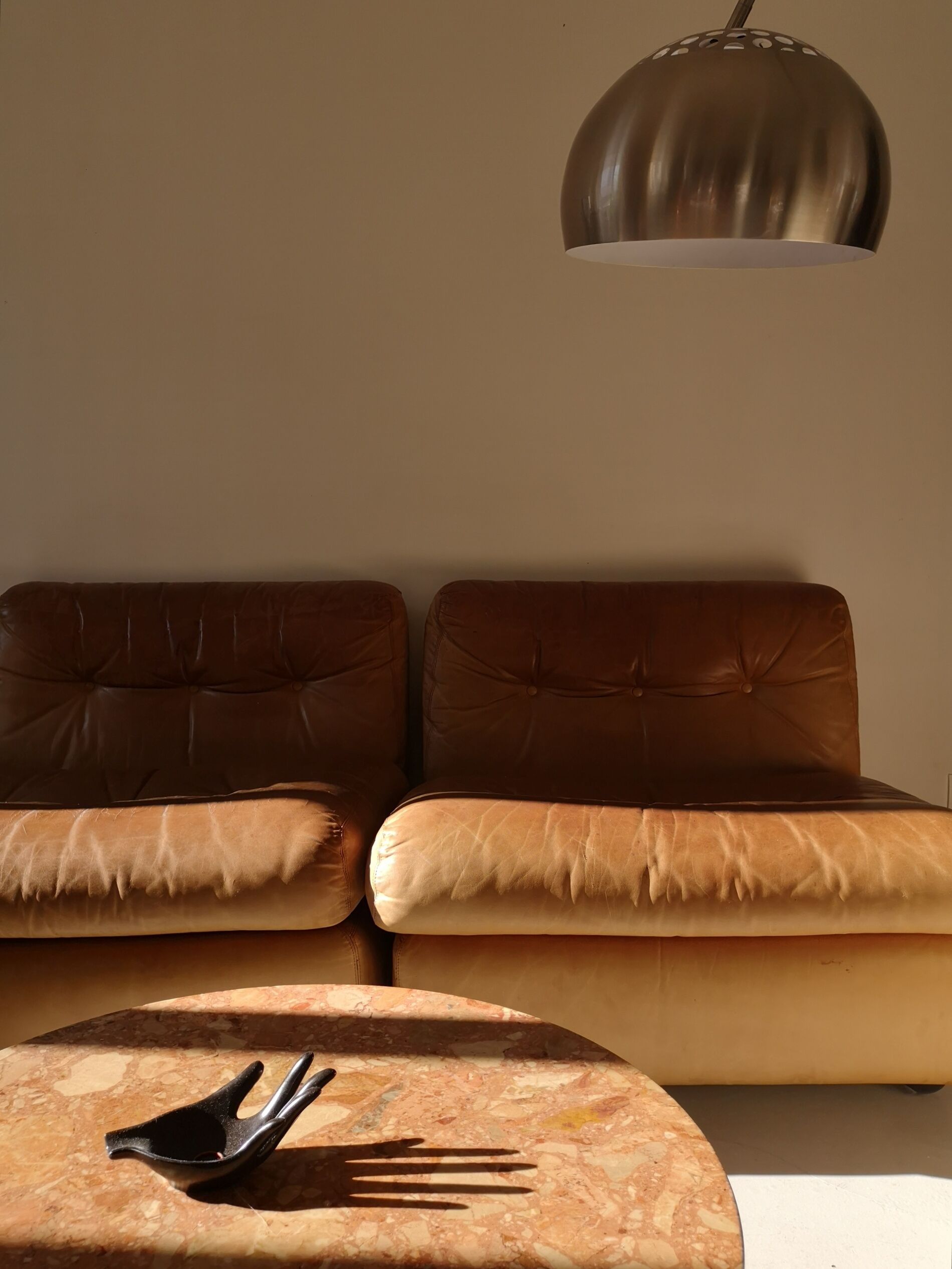 Leather sofa, Amanta model by Mario Bellini for B&B Italia, 1970