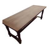 Raw solid oak farmhouse table