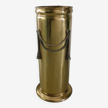 Umbrella stand in English gilded brass