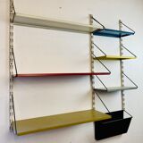 Shelf system, wall, metal, Pilastro edition.