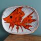 Plate signed Monique Brunner, Pansier, Pottery of the Aquarius, Vallauris