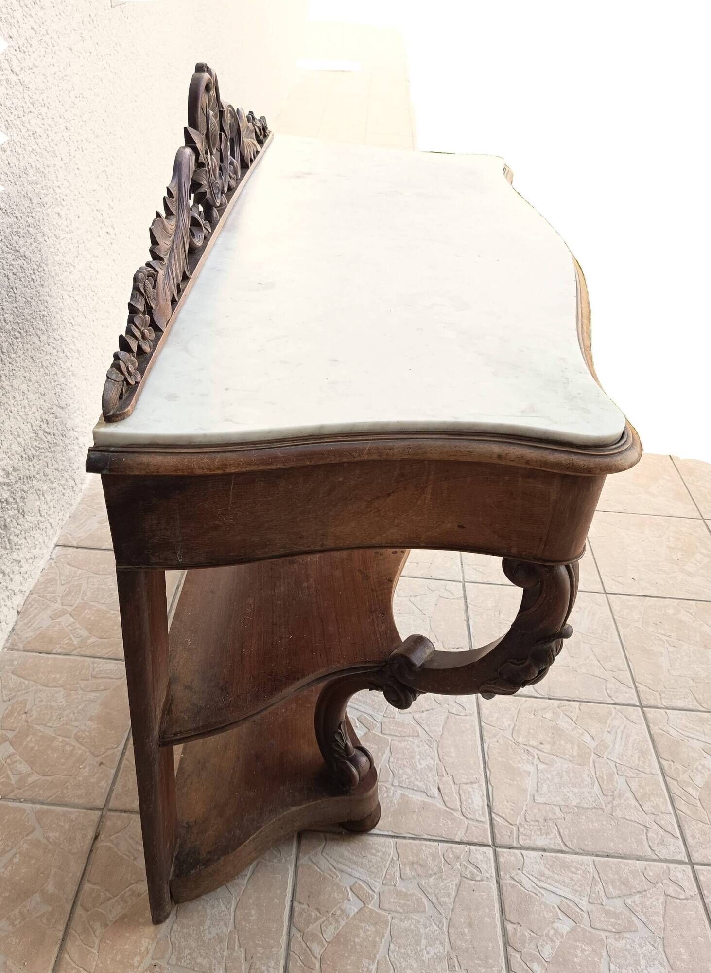 Console from the Napoleonic III era in walnut.