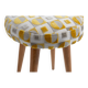 Yellow and beige mid-century stool, Europe, 1960s