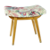 Tabouret mid century en chêne et lin, Ton Tchécoslovaquie années 1960