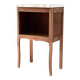 Vintage White and Wood Bedside Table