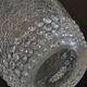 Special crackled glass pitcher with spikes