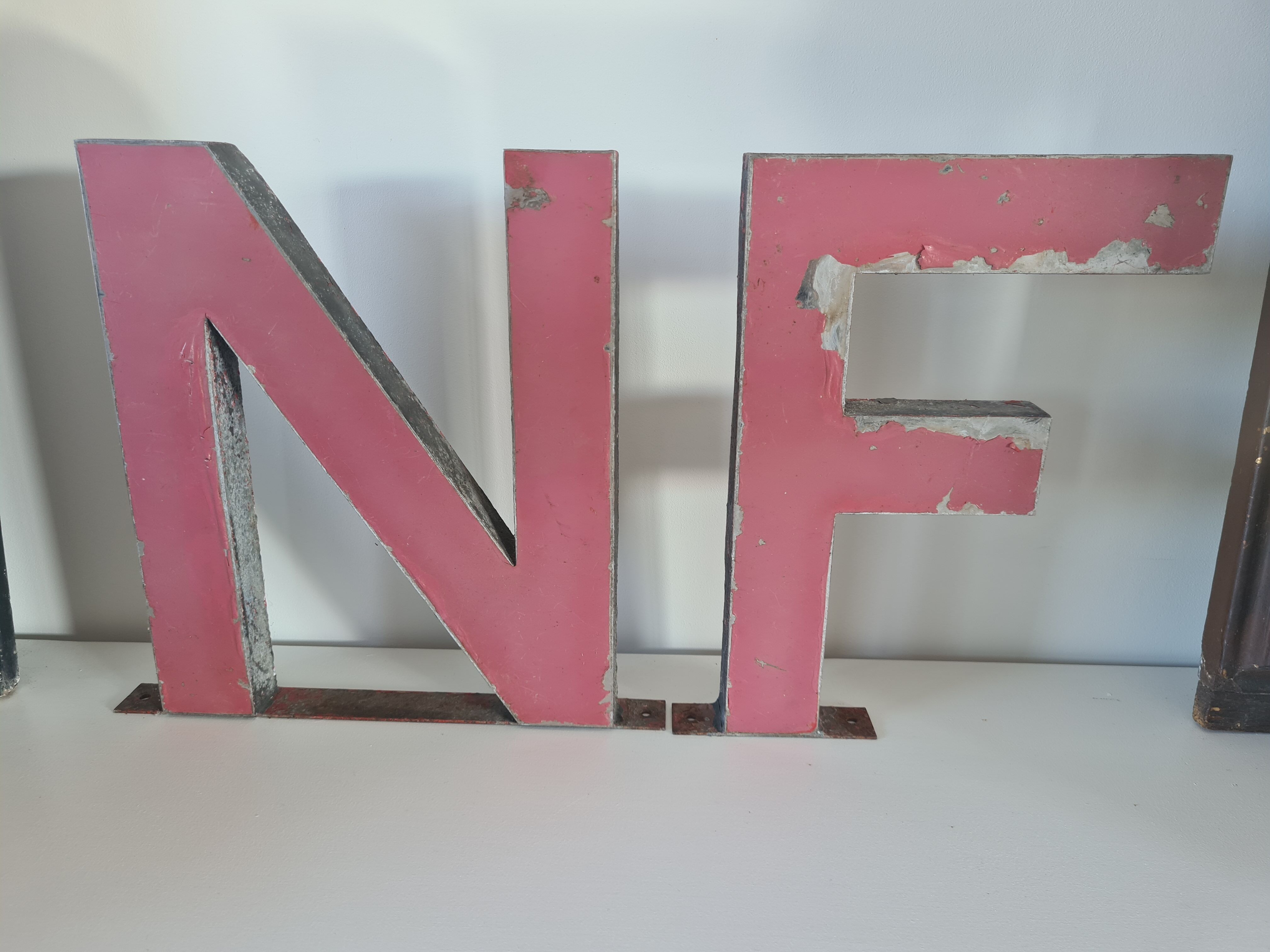 Vintage iron letter N