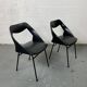 Paire de fauteuils Louis Paolozzi noir
