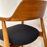 Set of 4 Model 411 armchairs in solid beech, Hartmut Lohmeyer, Wilkahn