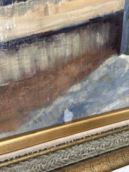 Original early century Swedish oil on canvas – "Tulips and Poppies" by Johan Jacobsson – vintage & framed 68 × 80 cm (26.8" × 31.5")